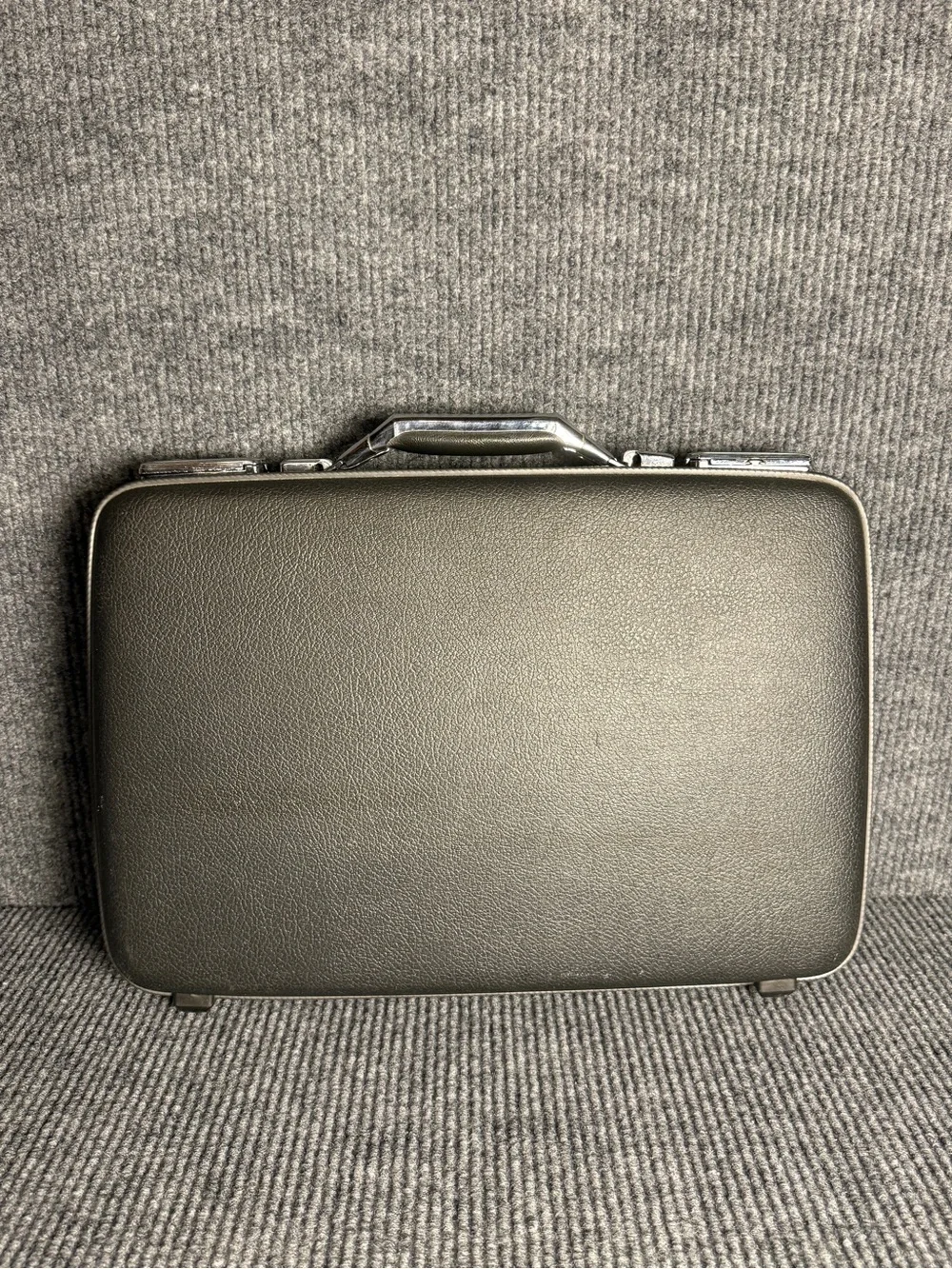 Vintage American Tourister Tiara Hardshell Briefcase Attache Case Charcoal Gray